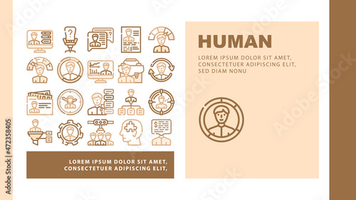 Human Resources Hr Department Landing Web Page Header Banner Template Vector. Candidate Skills And Salary Money Talking, Cv Researching And Interview, Employee Search And Headhunting Illustration