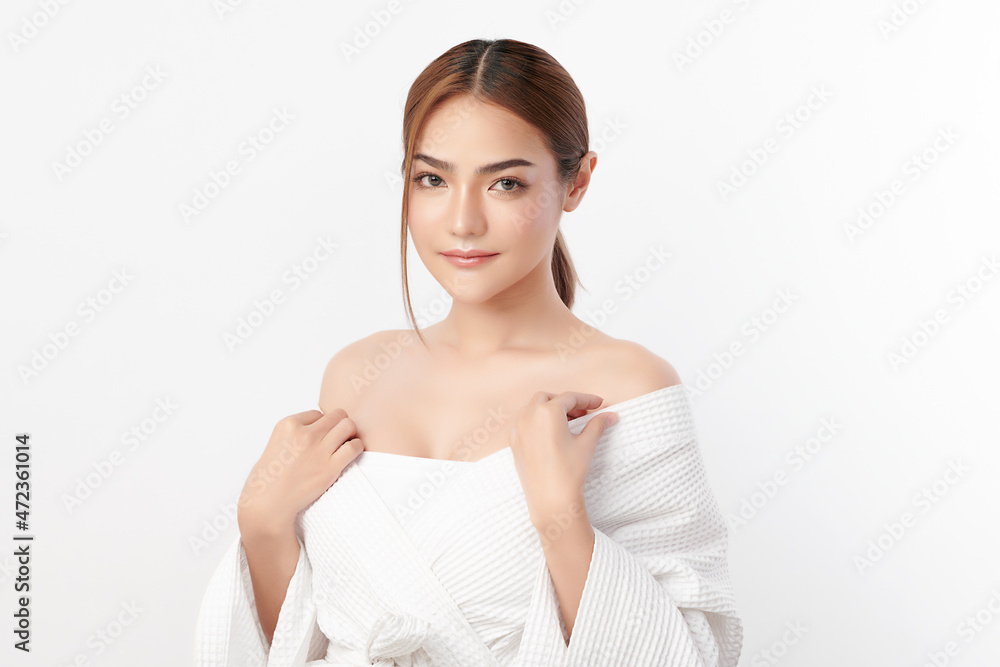 Beautiful young asian woman with clean fresh skin on white background, Face care, Facial treatment, Cosmetology, beauty and spa, Asian women portrait. Beautiful young asian woman with clean fresh skin on white background, Face care, Facial treatment, Cosmetology, beauty and spa, Asian women portrait.