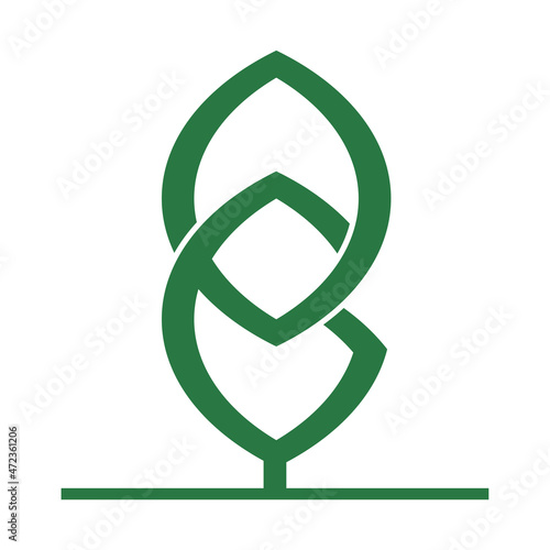 logo icon vector tree G O