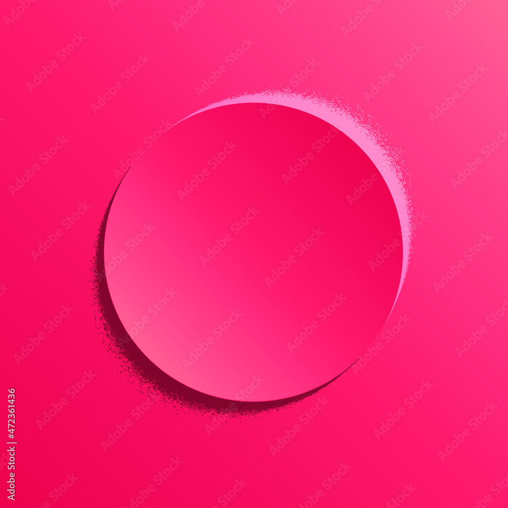 Modern design circle with noise shadows . grunge elements . Vector