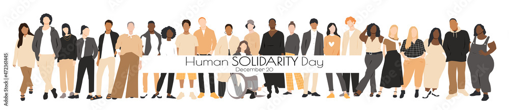 International Human Solidarity Day banner. December 20.