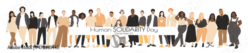 International Human Solidarity Day banner. December 20.