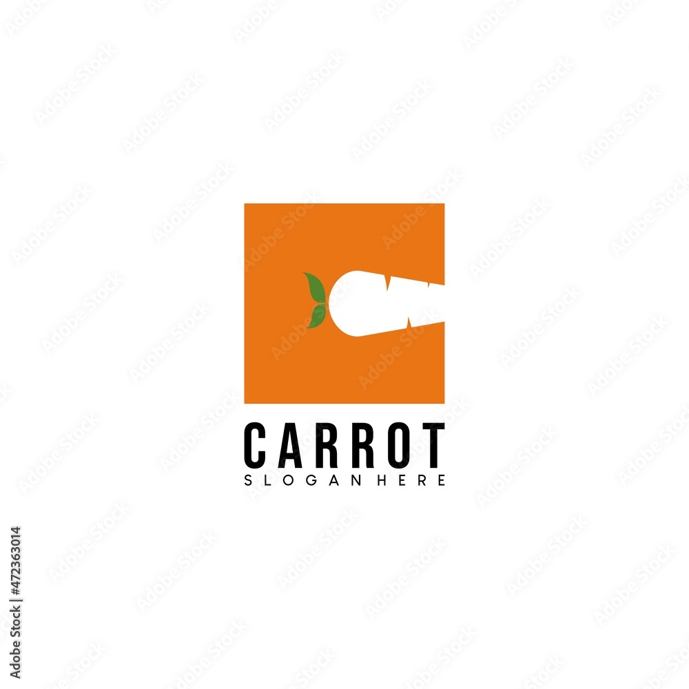 Letter C for carrot logo design. Vector illustration. Letter C for carrot logo design. Vector illustration.