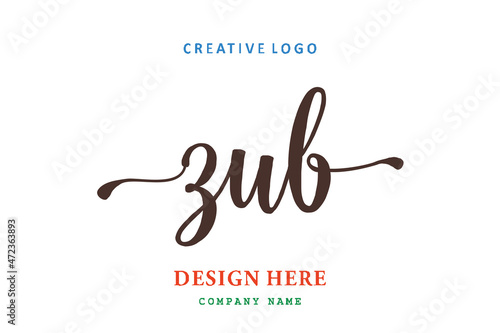 ZUB lettering logo is simple, easy to understand and authoritative photo