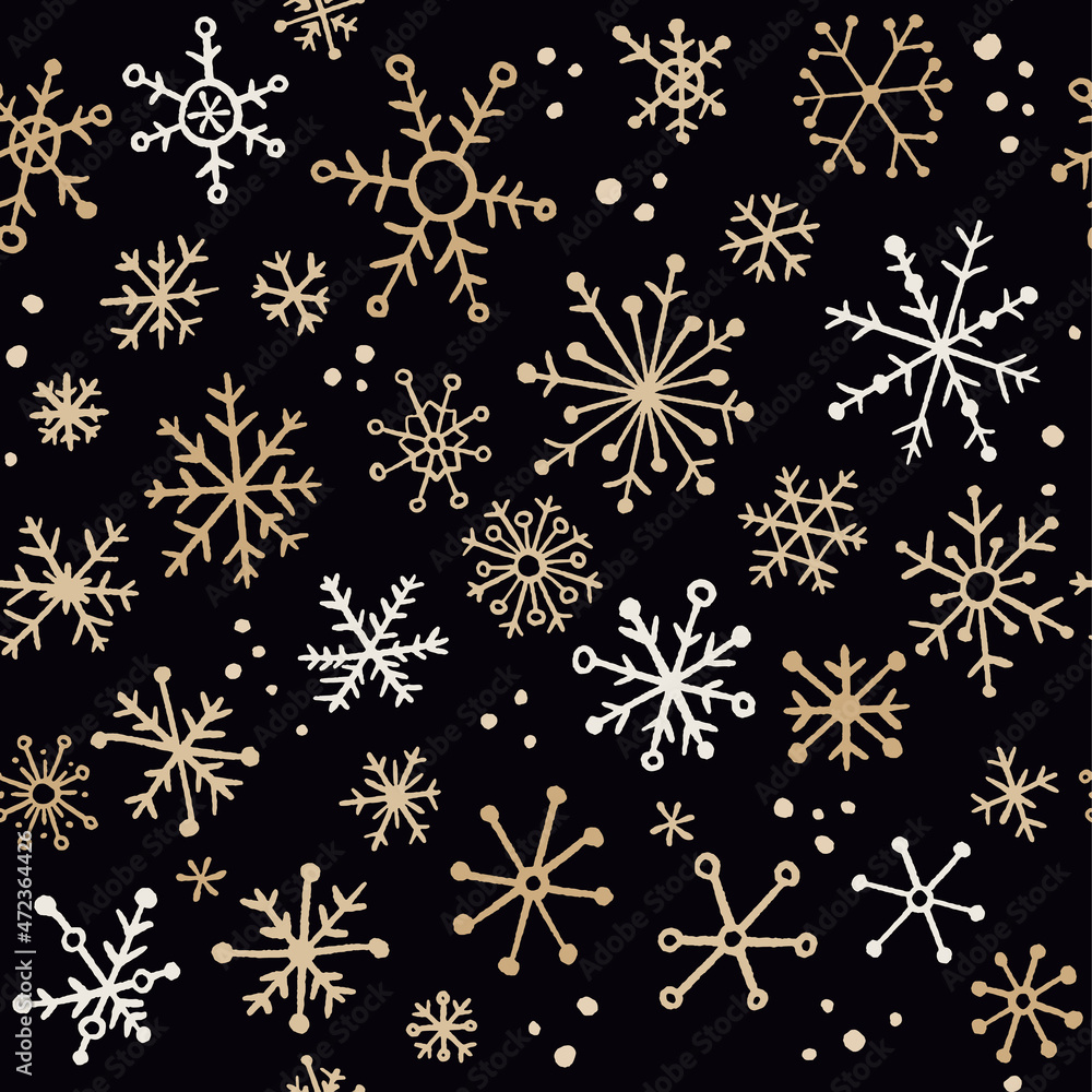 Seamless Christmas and New year pattern with snowflakes. Seamless Christmas and New year pattern with snowflakes.