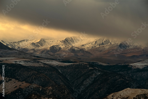 Landscapes of the Caucasian mountains. Main Caucasian Range. Fantastic scenery. Russia