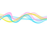 Abstract pastel colors wave element for design