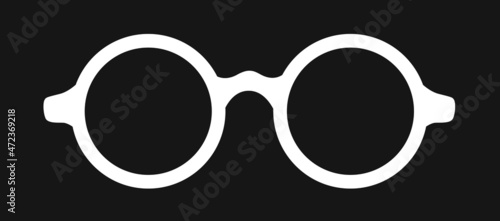 Retro eye glasses. Glasses icon isolated.