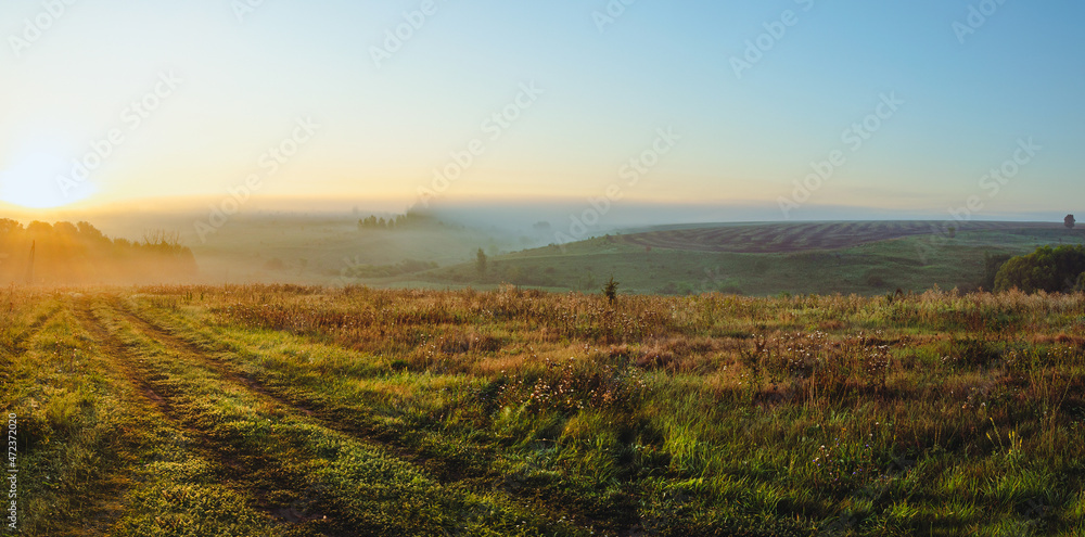 Sunrise over the fields