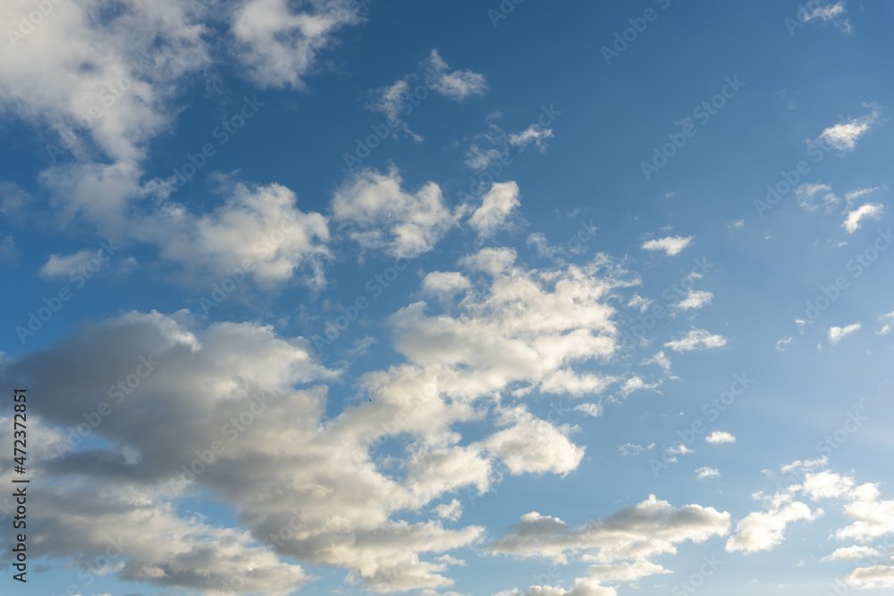 Clouds in blue sky background