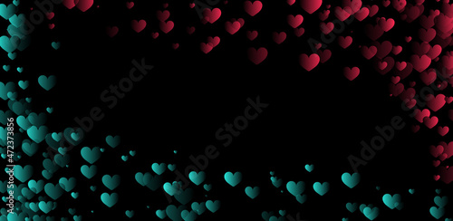 Futuristic blue red gradient vector black background contrast color border digital dynamic elegant technology web poster card template. TikTok service, Tiktok background, TikTok social media