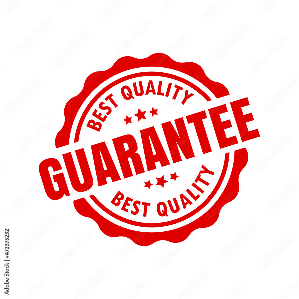 Best Quality Guarantee Red Seal Isolated Vector Best Quality Guarantee Red Seal Isolated Vector