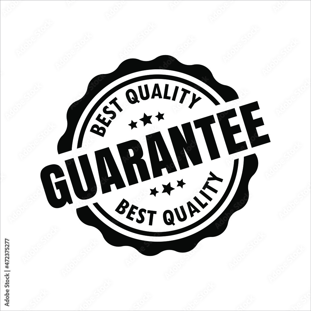 Obraz premium Best Quality Guarantee Black Seal Isolated Vector