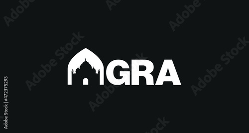 Agra. Agra city conceptual logo. Vector logotype