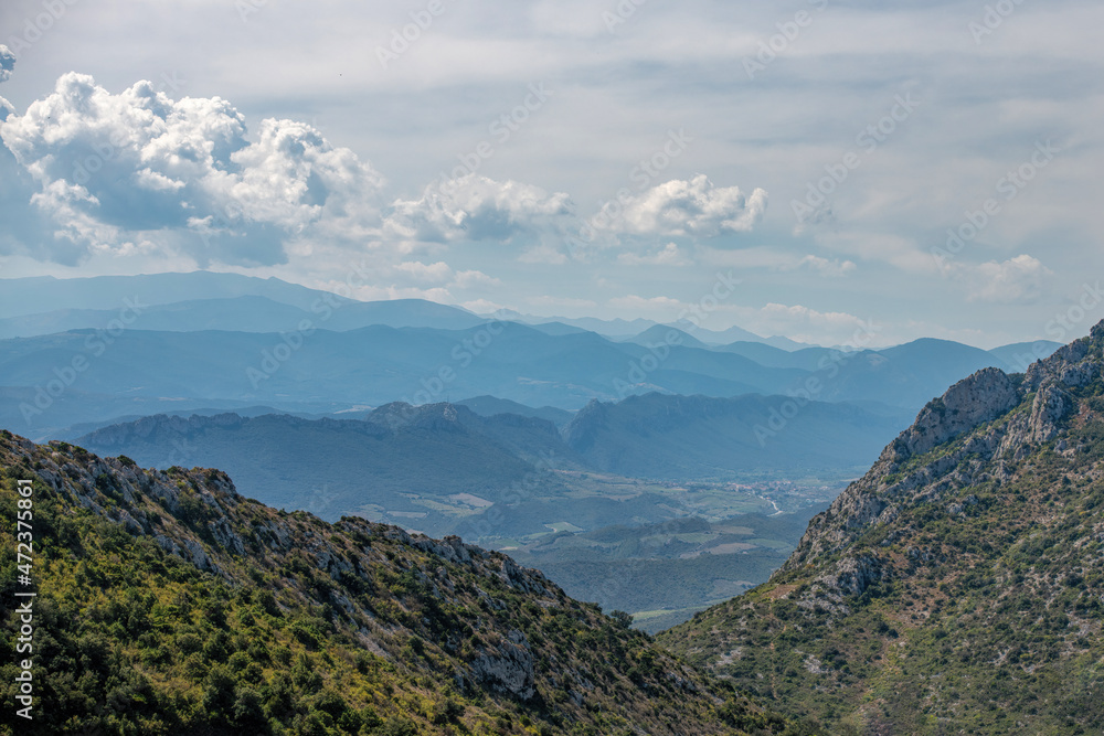 Naklejka premium view of an Ariège valley