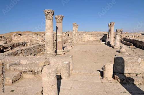 The Byzantine basilica in Citadel, Amman, Jordan 