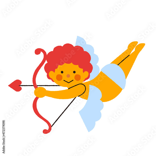 シンプルでかわいいキューピッドのイラスト2