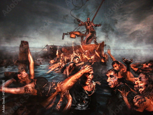 Canvas Print Images of the future life of sinners in hell after their death.
