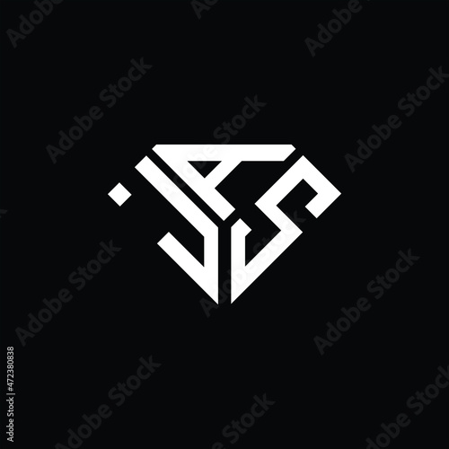 JAS letter logo creative design. JAS unique design
