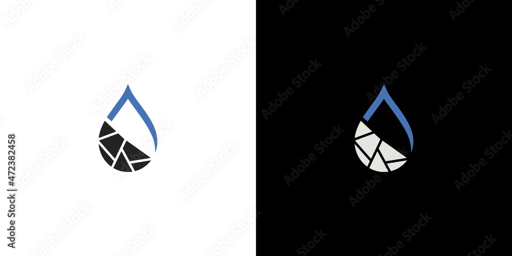 Simple and modern stone water logo design Simple and modern stone water logo design