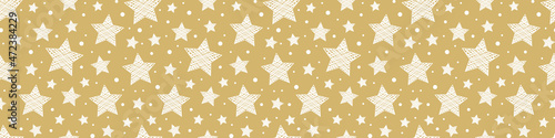 Concept of Christmas pattern with stars. Xmas background. Vector