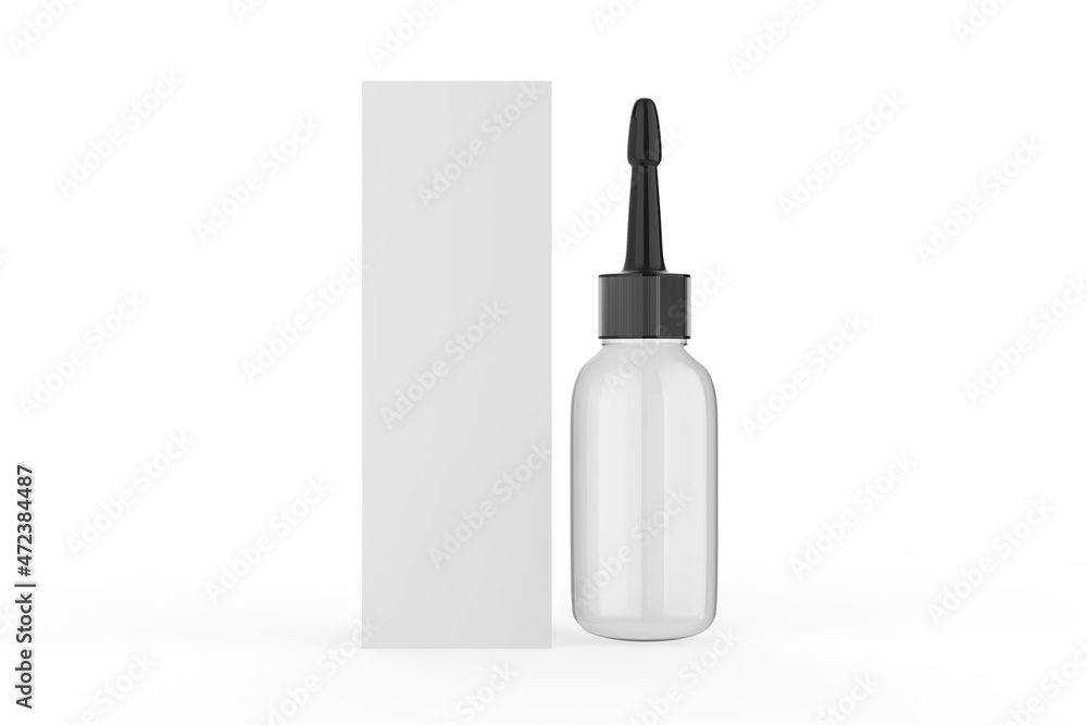 Dropper Bottle Mockup isolated on white background. 3d illustration Dropper Bottle Mockup isolated on white background. 3d illustration