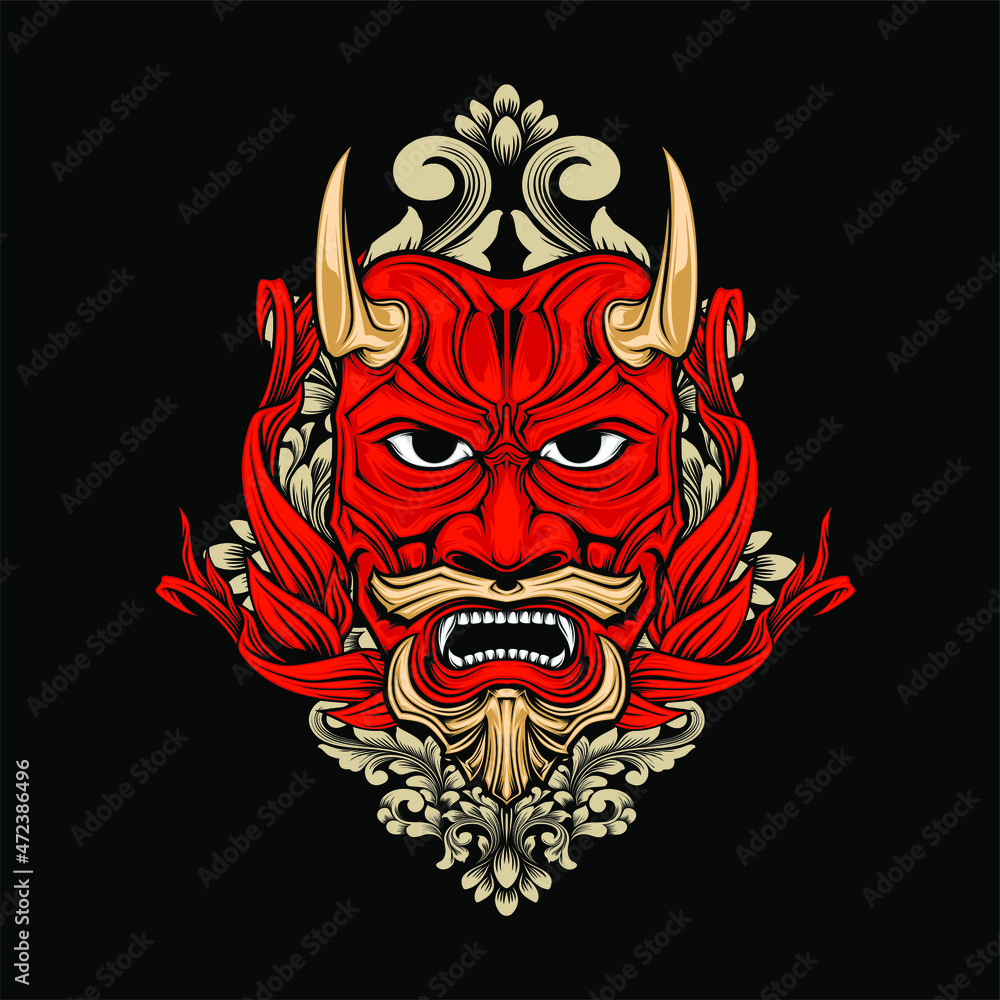 japanese handsome oni mask japanese handsome oni mask