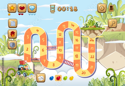 Counting number game template for kid