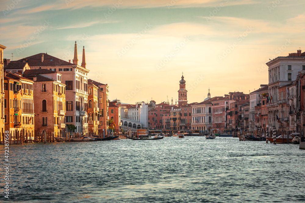 Gran Canale (Grand Canal) of Venezia, Veneto, Italy..
