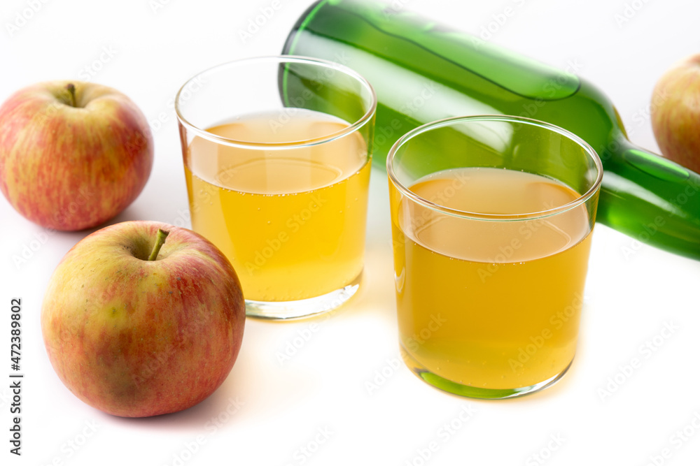 Apple cider drink isolated on white background Apple cider drink isolated on white background