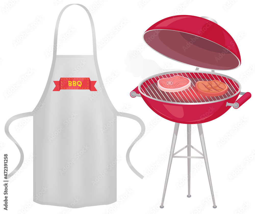 Protective garment for cooking. Safety clothing for barbecue cookery