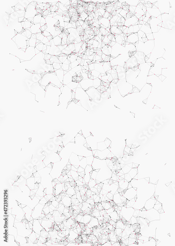 Abstract Low Polygon Mesh color Generative Art background illustration