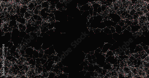 Abstract Low Polygon Mesh color Generative Art background illustration