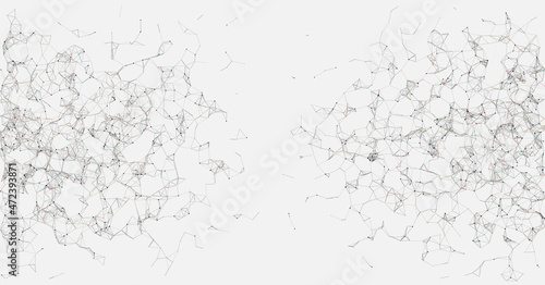 Abstract Low Polygon Mesh color Generative Art background illustration