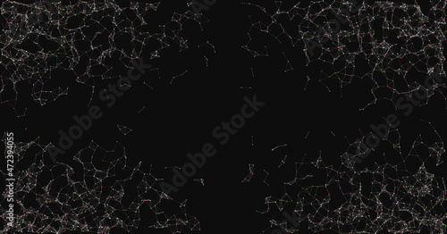 Abstract Low Polygon Mesh color Generative Art background illustration