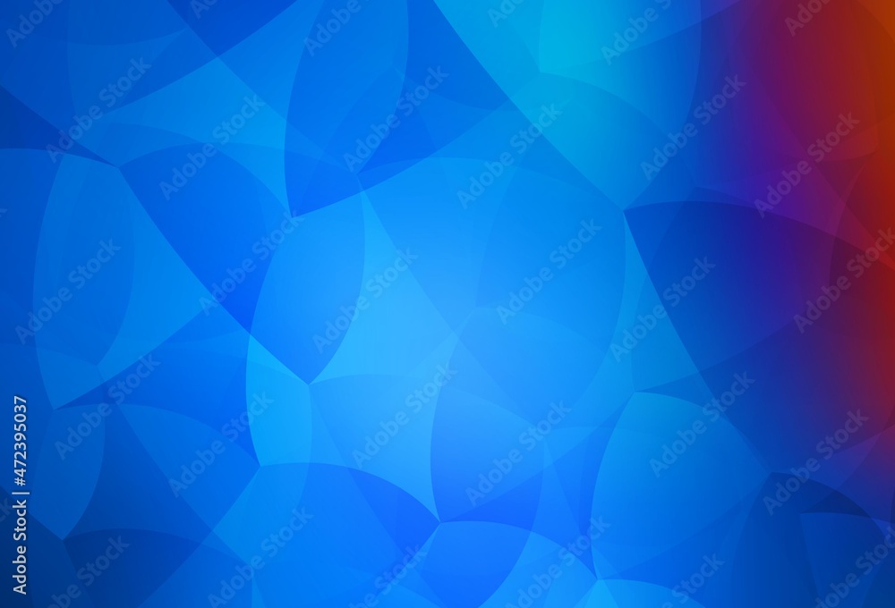 Obraz premium Light Blue, Red vector template with crystals, triangles.