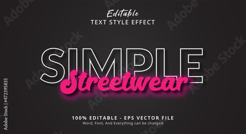 Editable text effect design business fashion style