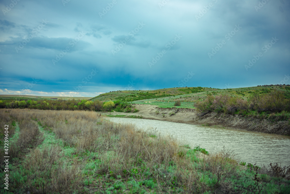 Fototapeta premium landscape with river