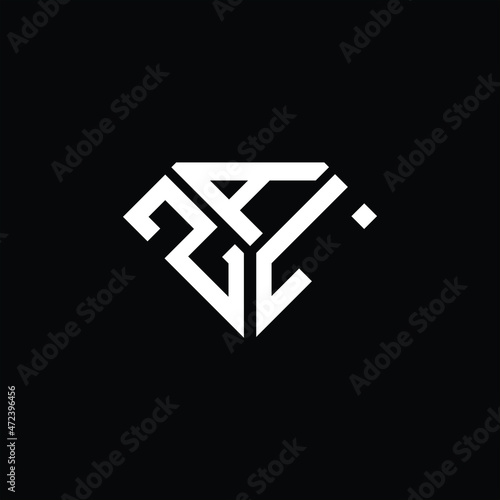 ZAL letter logo creative design. ZAL unique design

