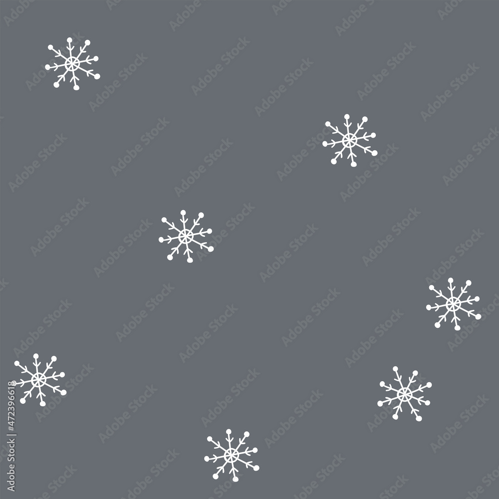 flat pattern with snowflakes on a dark background. design for fabric, wrapping paper, background. flat pattern with snowflakes on a dark background. design for fabric, wrapping paper, background.