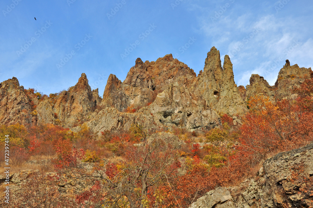 Obraz premium .Crater of an extinct volcano