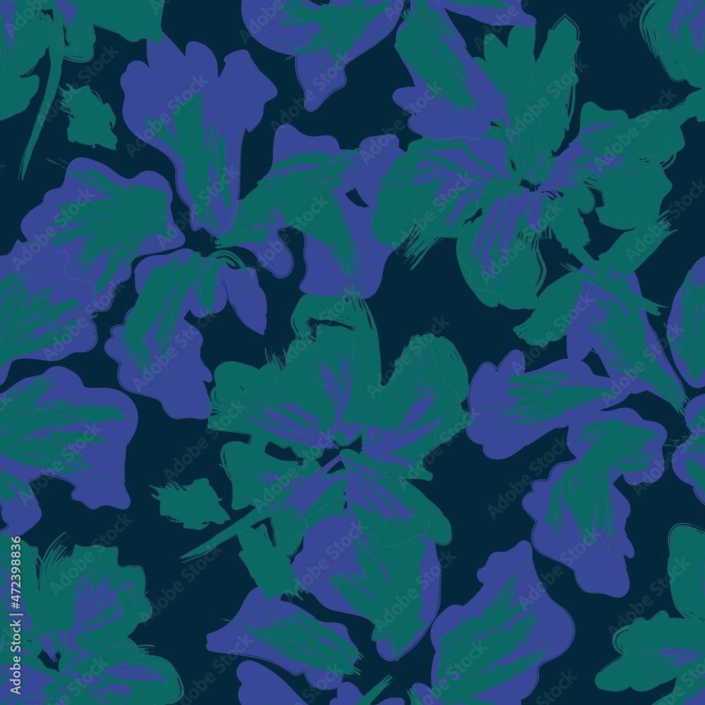 Floral Brush strokes Seamless Pattern Background Floral Brush strokes Seamless Pattern Background