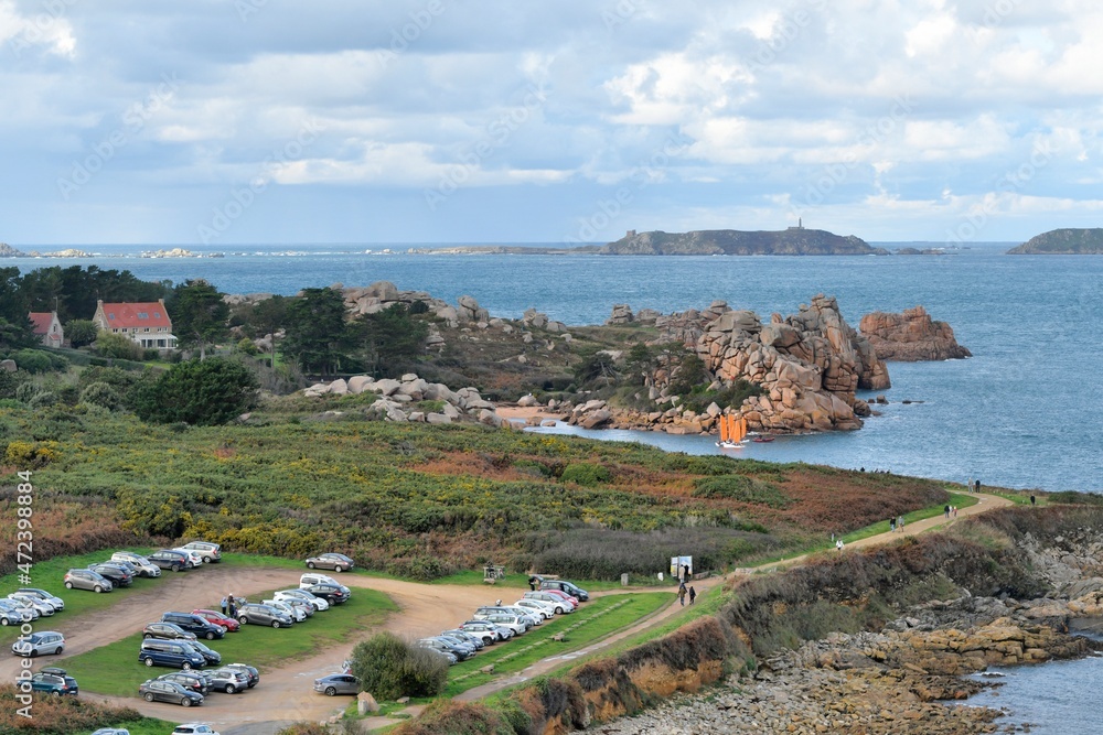 La côte de granit rose à Ploumanac'h en Bretagne France La côte de granit rose à Ploumanac'h en Bretagne France