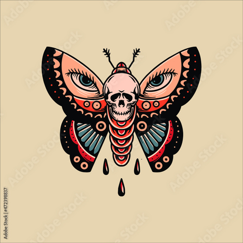 butterfly tattoo vector design