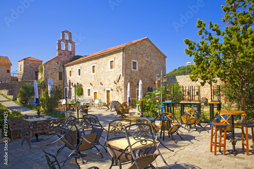  Street cafe in Old Town in Budva, Montenegro  © Lindasky76