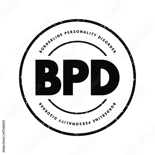 BPD - Borderline Personality Disorder acronym, medical concept background