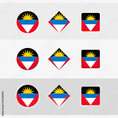 Free Download Antigua and Barbuda flag icons set, vector flag of Antigua and Barbuda. - GFXLoad