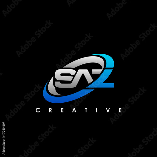 SAZ Letter Initial Logo Design Template Vector Illustration