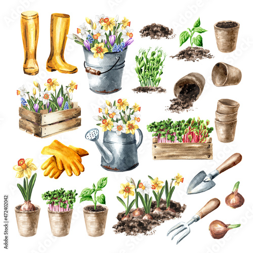 Slika na platnu Gardening set