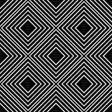 rhombus - seamless vector background. diamond shape - black and white illustration. geometric ornament for printing on fabric